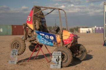 Motor vehicle of CWRU Motorsports, the university’s Baja SAE team.